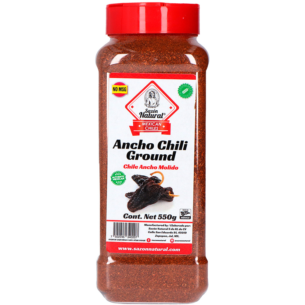 Sazon Natural Ancho Chilli Powder 500g Mexican Ancho Chilli Pepper Powder for Cooking Buy at